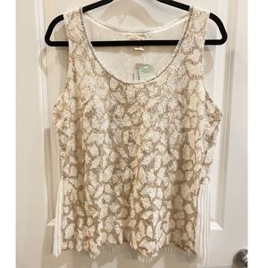 Anthropologie Meadow Rue Lace sequined top